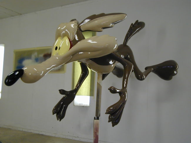 Wile E. Coyote Sculpture- 6′ tall Six Flags Park in Mexico City, Mexico.