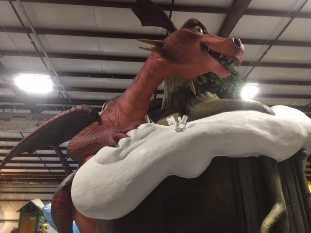 Shrek House and the Dragon Sculpture Universal Studios Christmas Parade