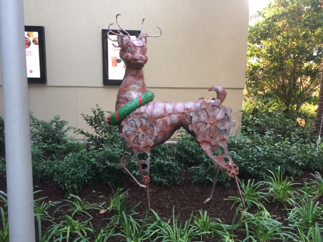 Aluminum Christmas Steampunk Deer Sculptures Disney Springs-Walt Disney World-Orlando, Florida